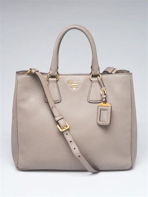 prada shopping bag vitello daino argilla